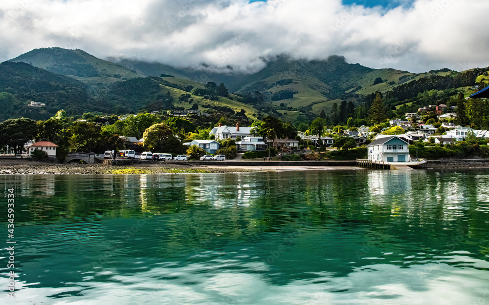 Scenic View of Akaroa, New Zealand