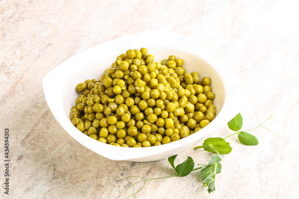 Marinated Green peas in the bowl Marinated Green peas in the bowl