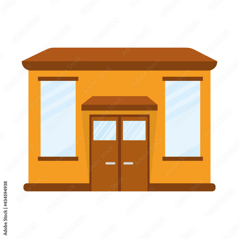 Isolated shop building icon Store structure Vector Isolated shop building icon Store structure Vector