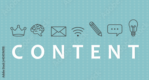 content concept banner- vector illustration