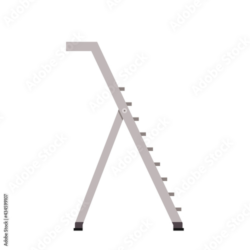 Folding ladder on white background. Folding ladder vector.