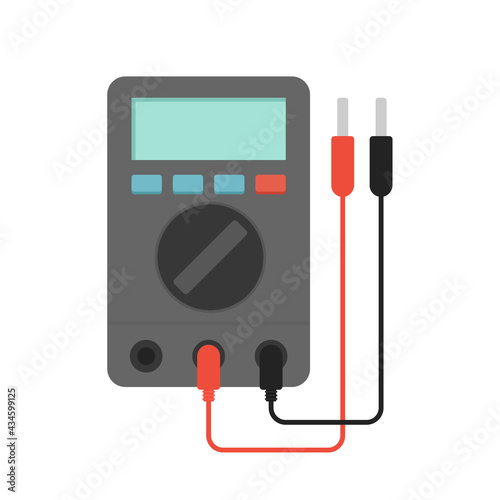 Multimeter vector. Multimeter on white background.