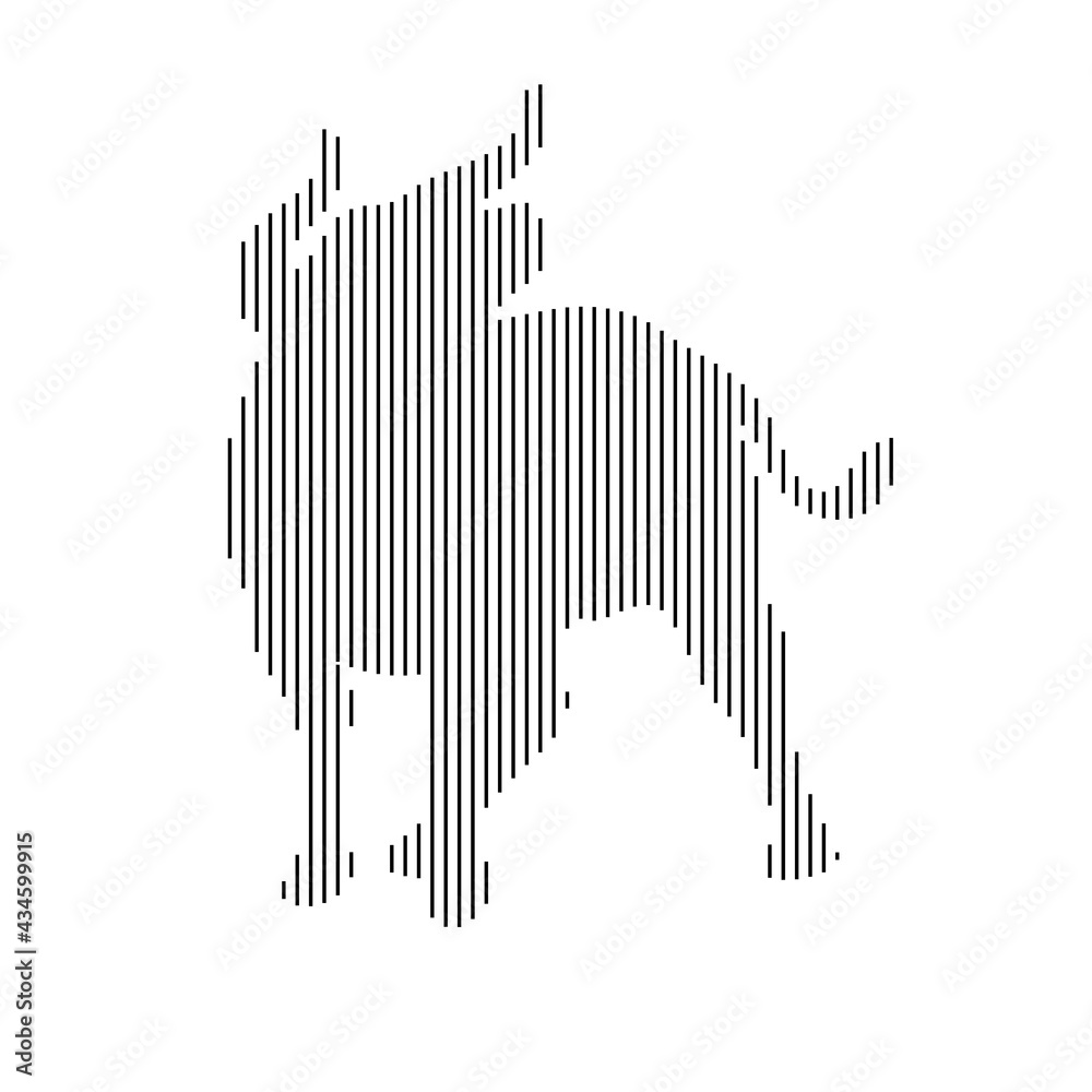 Lines that forming an bull shape Lines that forming an bull shape