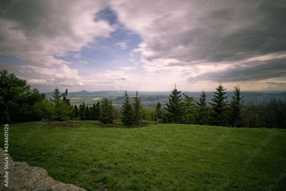 Viewpoint Komáří Vízka in the town of Krupka