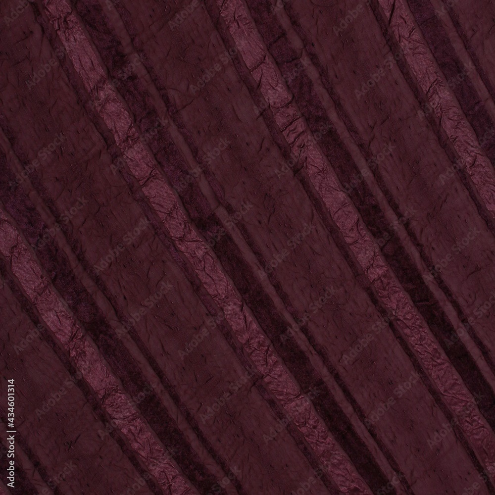 Fototapeta premium Aubergine purple striped chiffon fabric texture