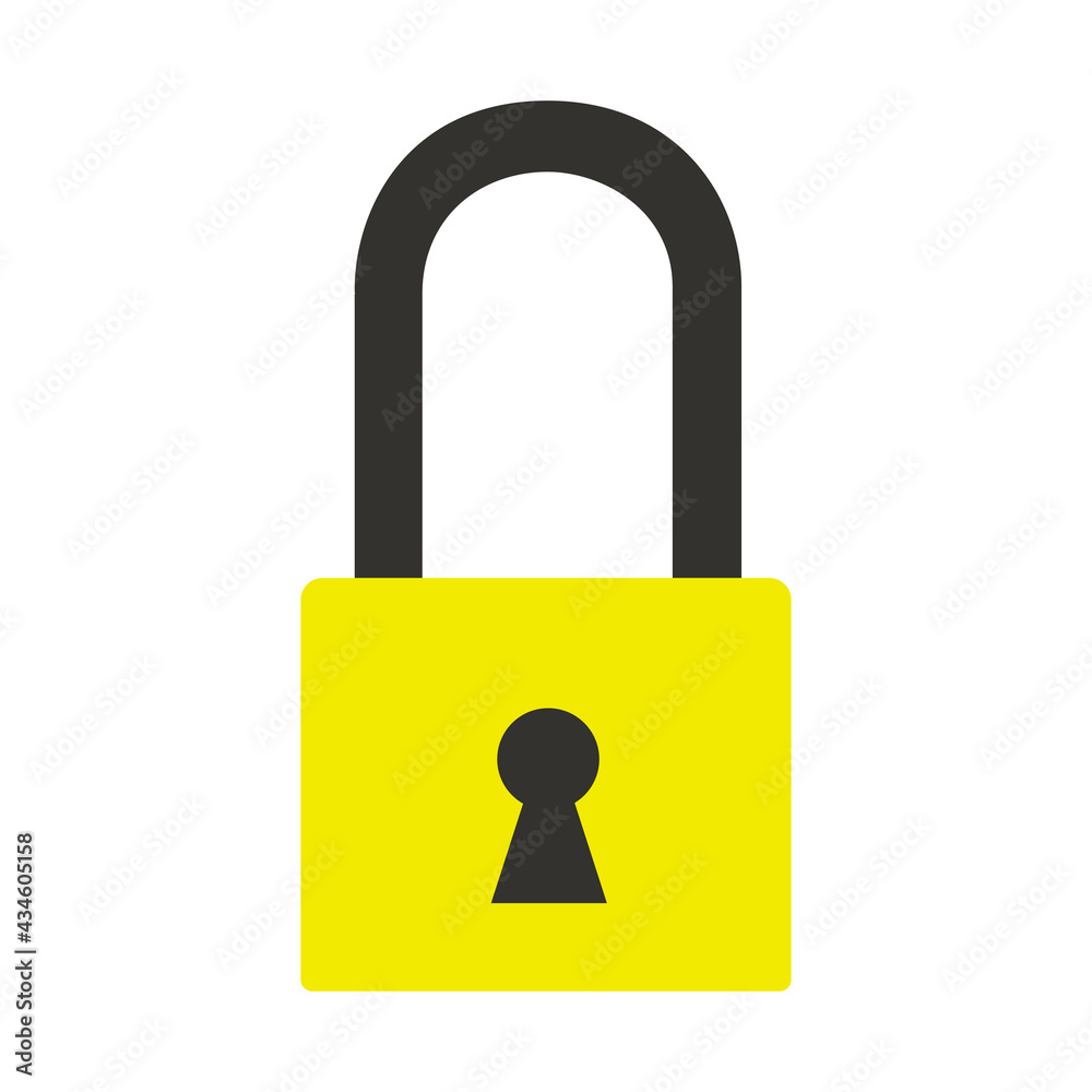 Lock security icon vector symbol. Protection privacy key padlock with keyhole lock safety isolated white. Secure shape closed element locker silhouette access. Simple guarding system security symbol Lock security icon vector symbol. Protection privacy key padlock with keyhole lock safety isolated white. Secure shape closed element locker silhouette access. Simple guarding system security symbol