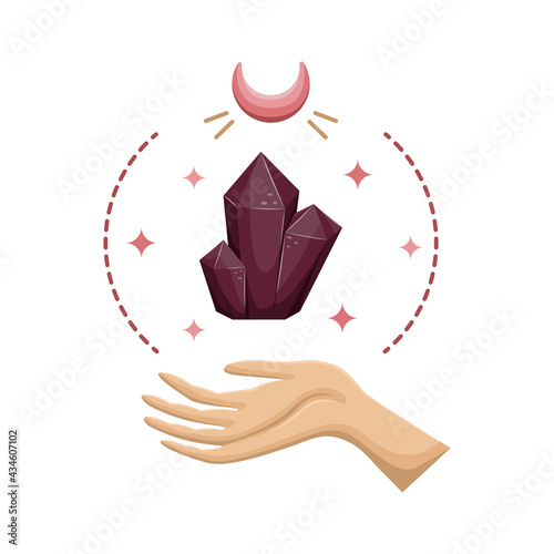 Mystical astrological vector illustration. Magic symbols. Zodiac. Astronomy.