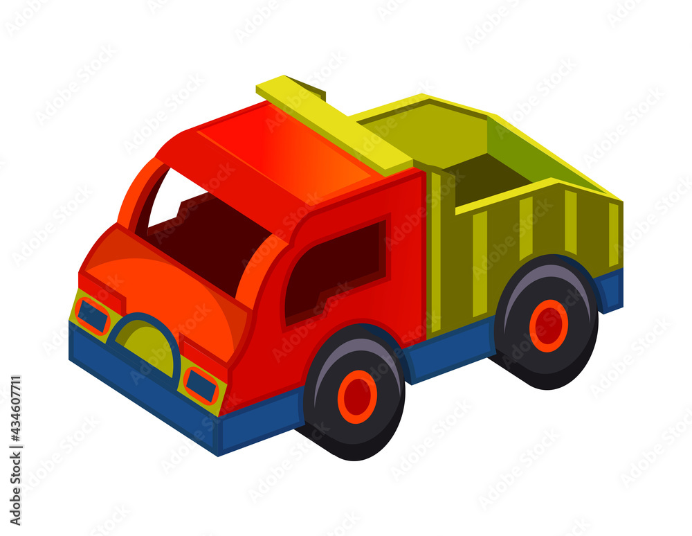 Toy truck isolated on white background vector illustration
Toy truck isolated on white background vector illustration