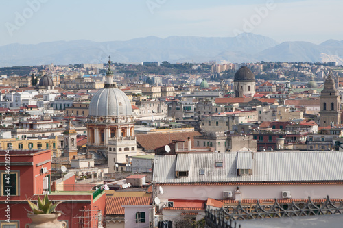 Aerial view over Naples, Italy