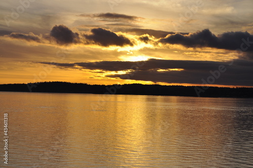 sunset over the sea