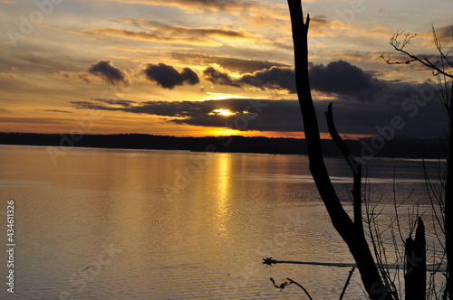 sunset over the sea