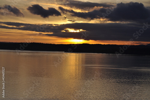 sunset over the sea