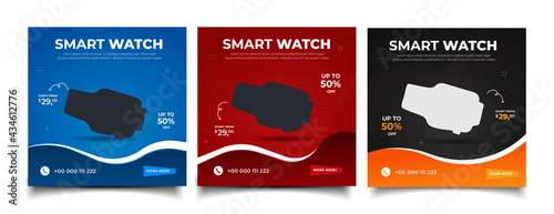 Smart watch social media post banner