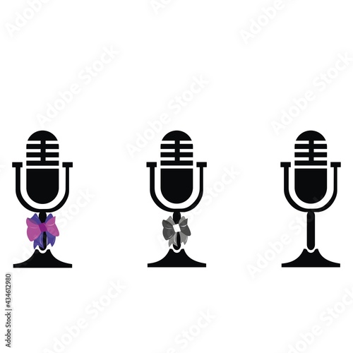 microphone icon.vector sign sound recording