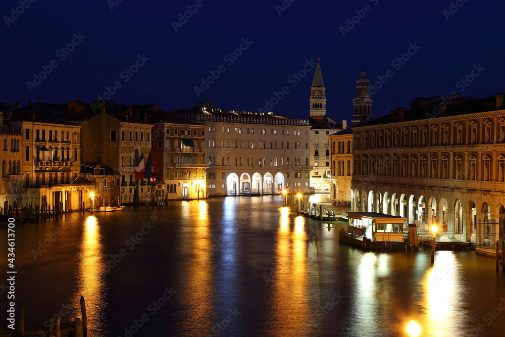 Grand Canal. Venice at night. Italy