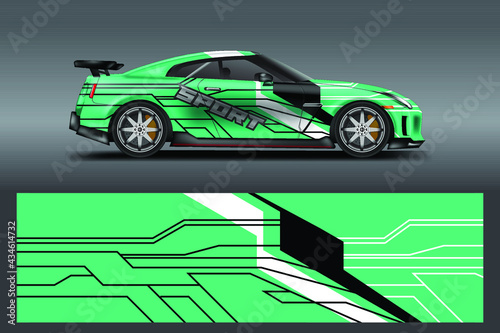Car wrap designs vector background for vehicle , ready print and editable