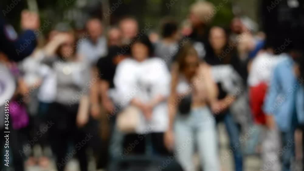 Large Crowd Fredom Rally Defending Religious Freedoms Freedom Of Speech Right To Left Pan Large Crowd Fredom Rally Defending Religious Freedoms Freedom Of Speech Right To Left Pan