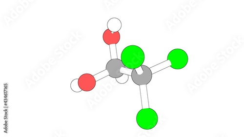 360º realistic 3D view of Chloral Hydrate as a seamless loop over a white opaque background with alpha mask. Also called trichloroacetaldehyde hydrate and noctec.