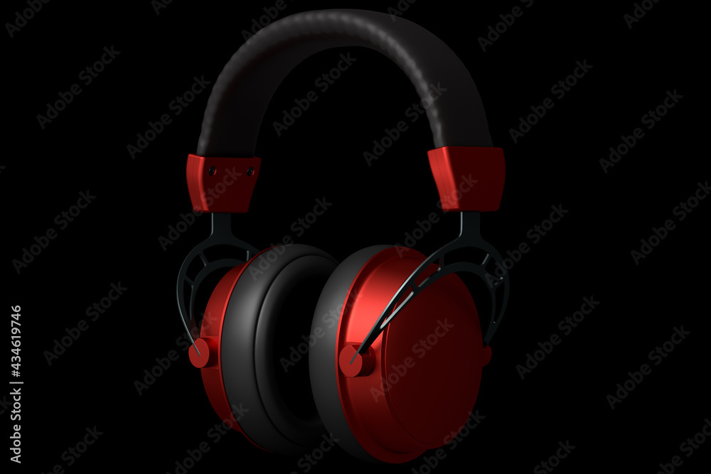3D rendering of gaming headphones for cloud gaming and streaming