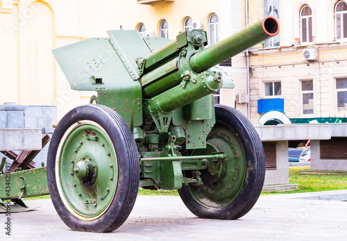 gun of World War II. cannon.