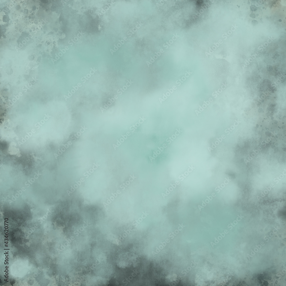 Square background with soft cloudy mint green shades