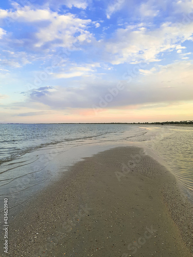 Wallpaper Mural Sea, sky and sand. Background for the screen. Landscape and nature. Sea coast. Torontodigital.ca
