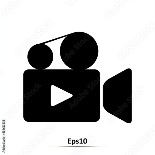 Kino camera icon. Vector illustration