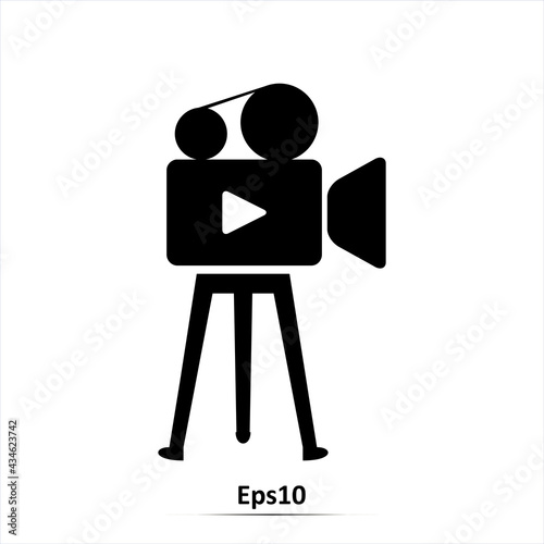 Kino camera icon. Vector illustration