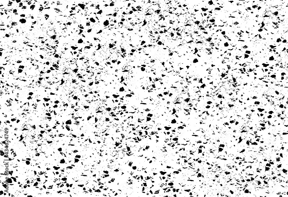 Uneven black and white texture vector. Distressed overlay texture. Grunge background. Abstract textured effect. Vector Illustration. Black isolated on white background. EPS10.