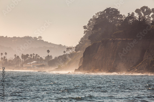 Hazy sunset at Santa Barbara