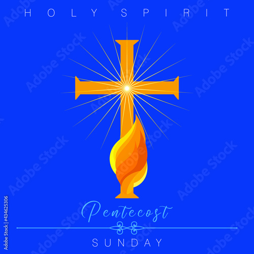 An abstract vector illustration on Pentecost Sunday