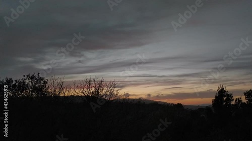 sunset in the mountains