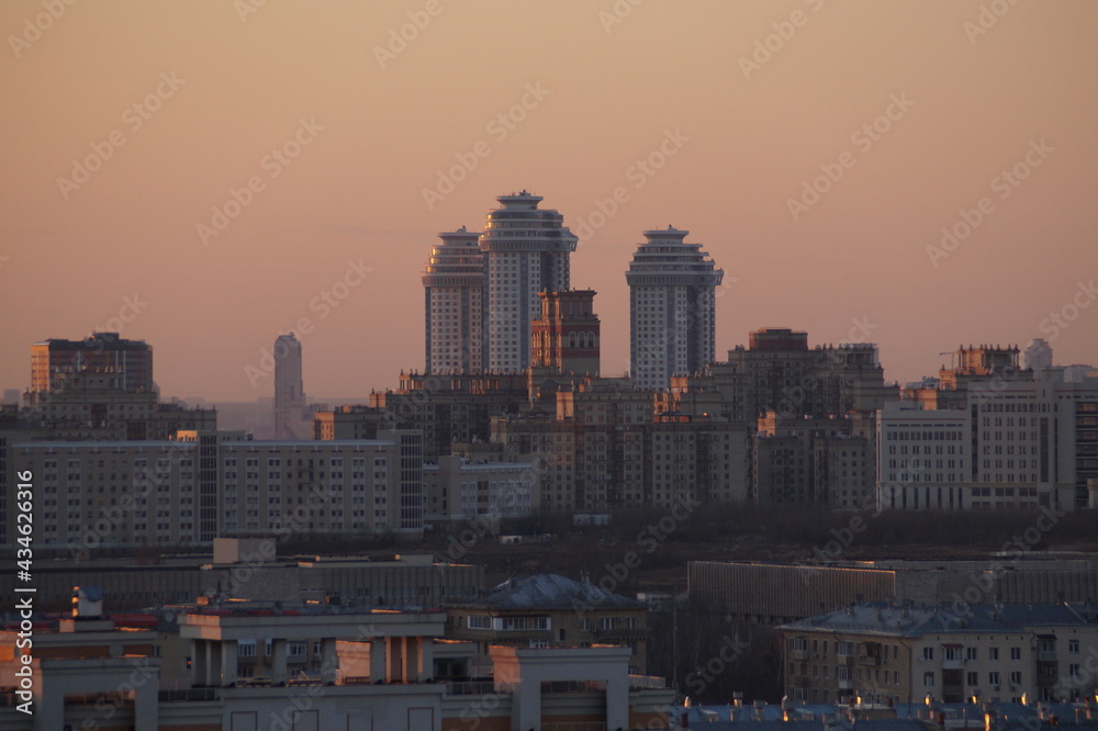 Fototapeta premium Sunset: Moscow 