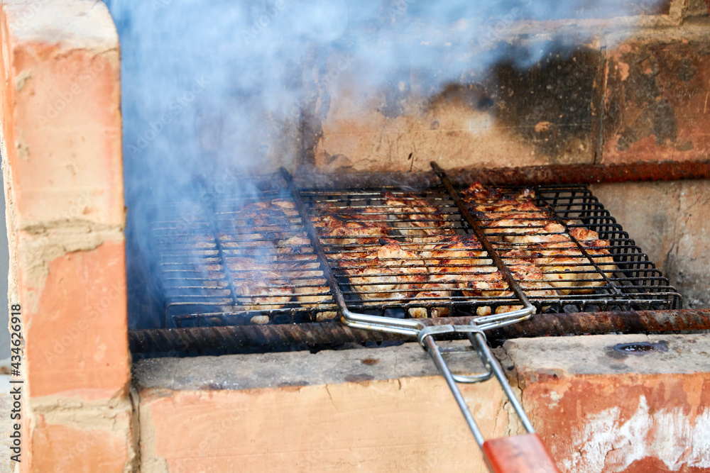 grilled chicken legs barbecue on grid over charcoal grilled chicken legs barbecue on grid over charcoal