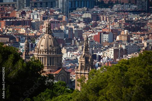 Cityscape of Barcelona (Spain) from the Montjuic mount