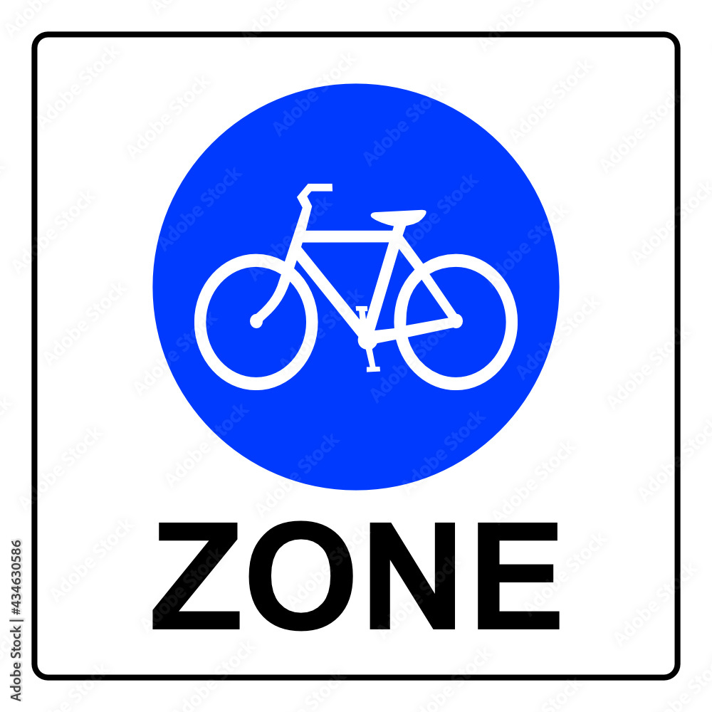 Verkehrsschild Fahrradzone Verkehrsschild Fahrradzone