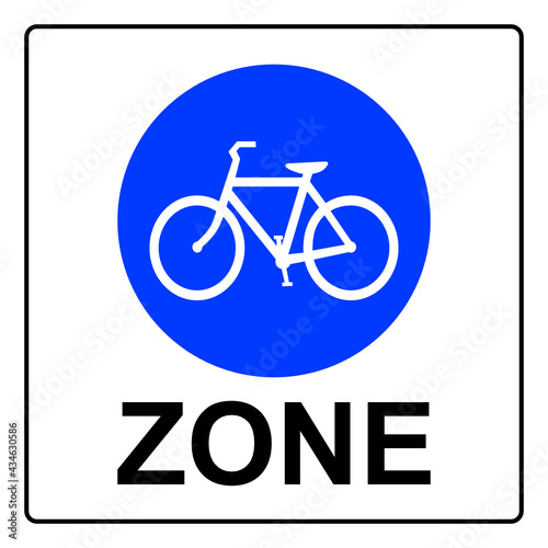 Verkehrsschild Fahrradzone