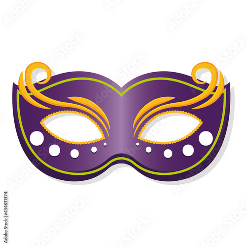 Isolated colored mardi gras mask Vector illustration