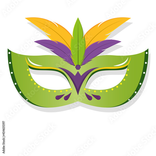 Isolated colored mardi gras mask Vector illustration