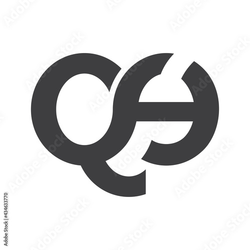 Initial hq letter logo vector template design. Creative abstract letter qh logo design. Linked letter qh logo design.