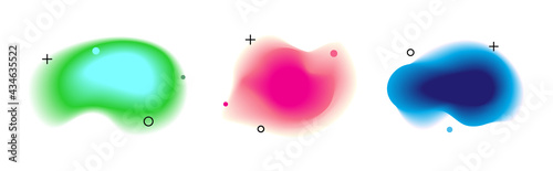 Blob abstract shape organic banner design element. Vector fluid round shape liquid amoeba