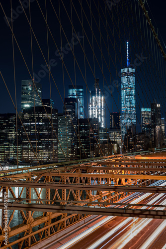 Brooklyn Bridge Light Trails