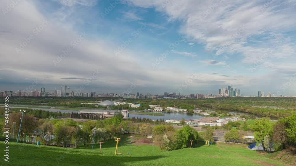 Moscow City Skyline Day Timelapse Moscow City Skyline Day Timelapse