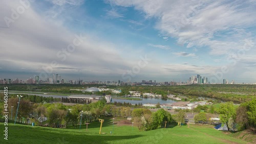 Moscow City Skyline Day Timelapse