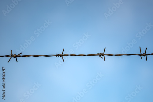 View on barbed wire