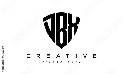 DBX letter creative logo with shield	 photo