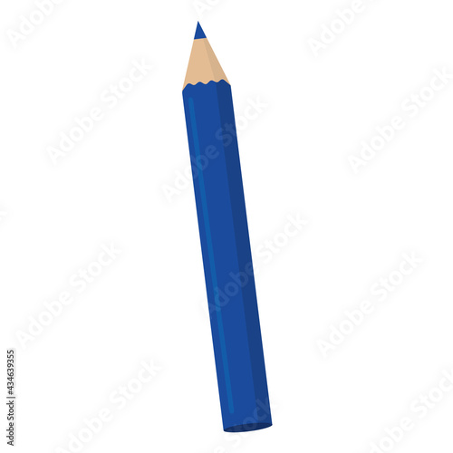 Isolated blue pencil icon School supplies Vector illustrtion
