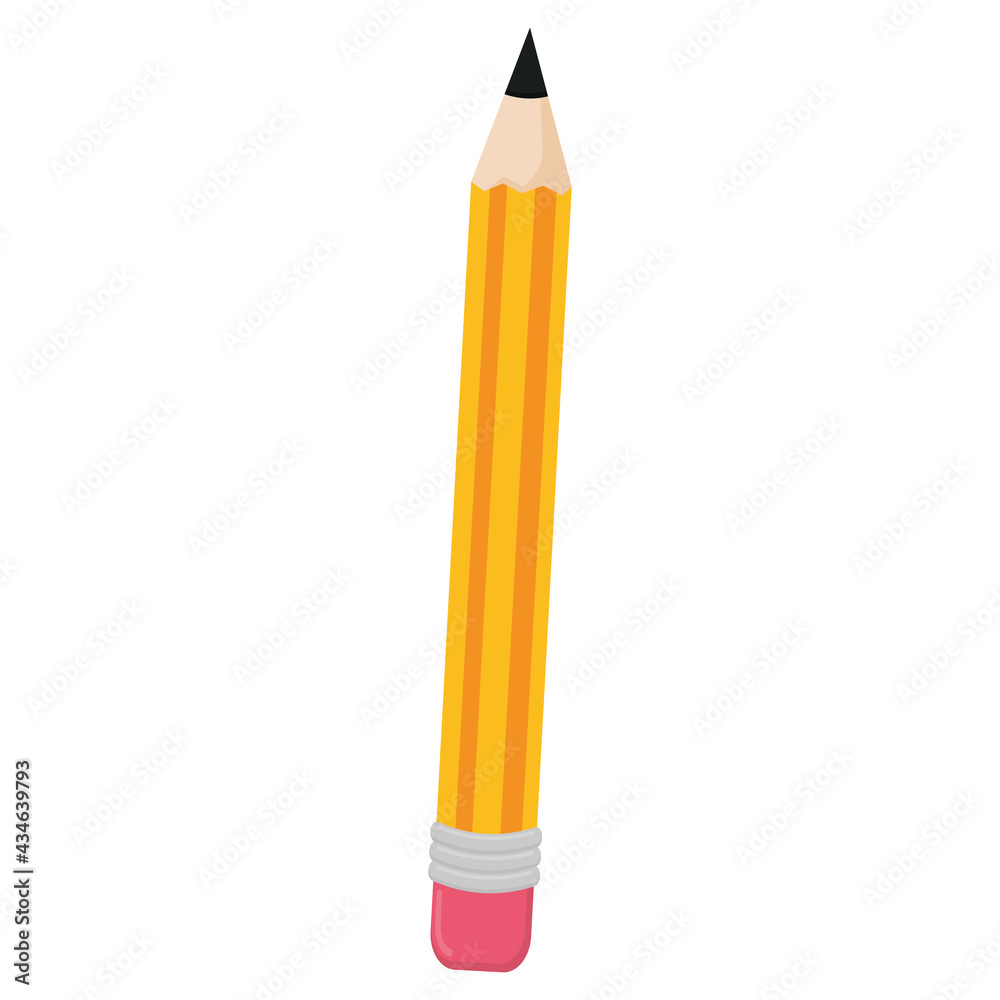 Isolated pencil icon School supplies Vector illustration Isolated pencil icon School supplies Vector illustration