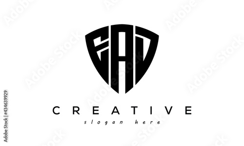 EAD letter creative logo with shield	