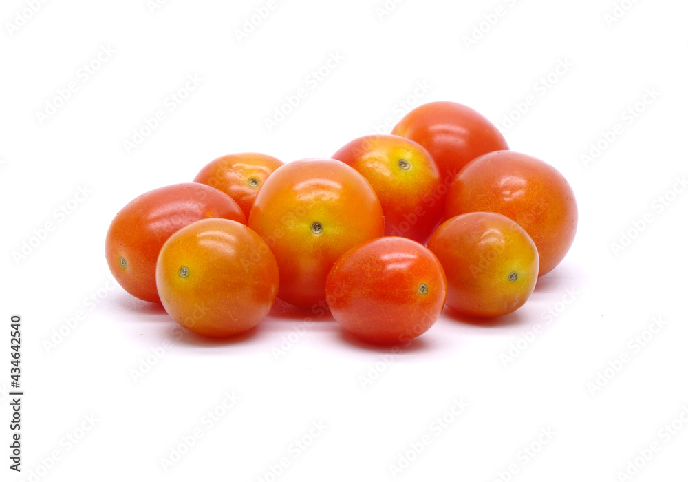 Cherry tomatoes isolated on white background Cherry tomatoes isolated on white background